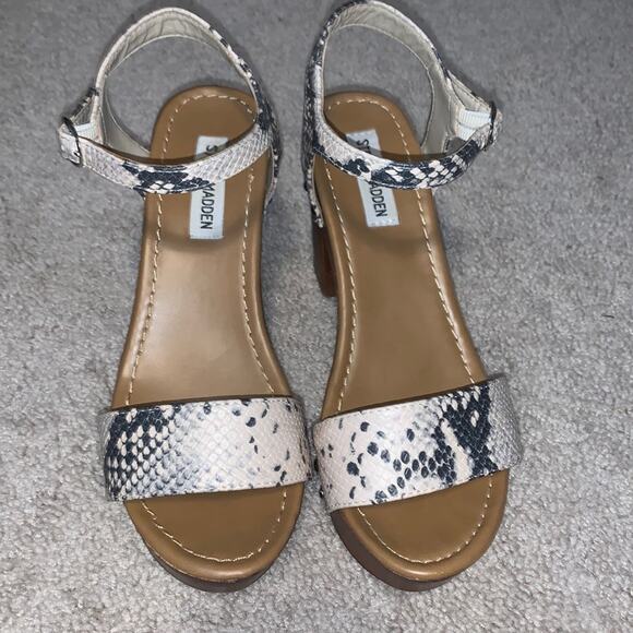 Steve Madden Faux Snakeskin Luna Platform Sandal Sz 9 - Picture 9 of 9